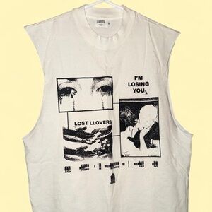 Lovesick White Sleeveless Tee